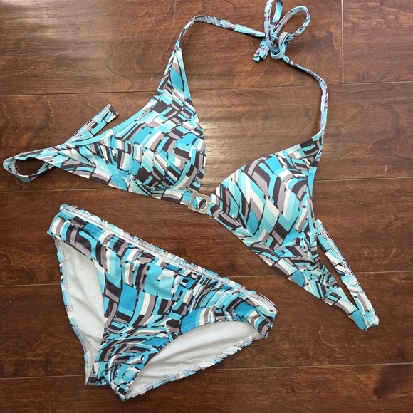 Calvin Klein Other - Calvin Klein Swimwear Two-piece Geometric Print Bikini Swimsuit Set Size Medium